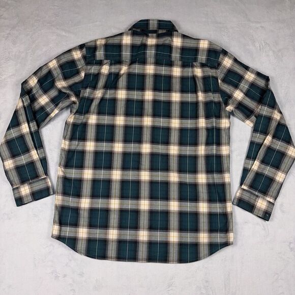 Carhartt Rugged Flex Western Pearl Snap Shirt Men’s Size Medium Green Plaid - Picture 7 of 7